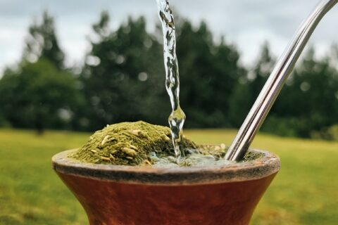 Cuia de chimarrão com bomba, tradição gaúcha